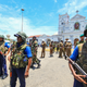 Sri Lankan army troops outside St. Anthony’s Shrine in Colombo on April 21, 2019, which was reported to be a target of the attacks.